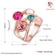 Wholesale New Design Romantic Rose Gold Geometric Multicolor Rhinestone Ring Anniversary Engagement Party Jewelry TGGPR010 0 small