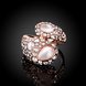 Wholesale Trendy Rose Gold Geometric Multicolor Stone Ring TGGPR889 2 small