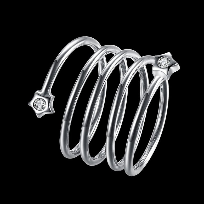 Wholesale Romantic Platinum Round White CZ Ring TGGPR1325 0