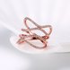 Wholesale Romantic Rose Gold Round White CZ Ring TGGPR1332 2 small