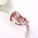 Wholesale Romantic Rose Gold Round White CZ Ring TGGPR1355 4 small
