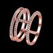 Wholesale Romantic Rose Gold Round White CZ Ring TGGPR1364 0 small