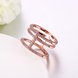 Wholesale Romantic Rose Gold Round White CZ Ring TGGPR1364 4 small