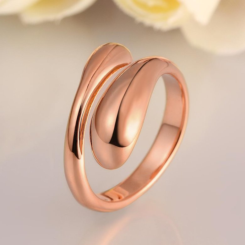 Wholesale Trendy  Vintage Exaggerated Personality Classic rose Gold Geometric Ring TGGPR207 1