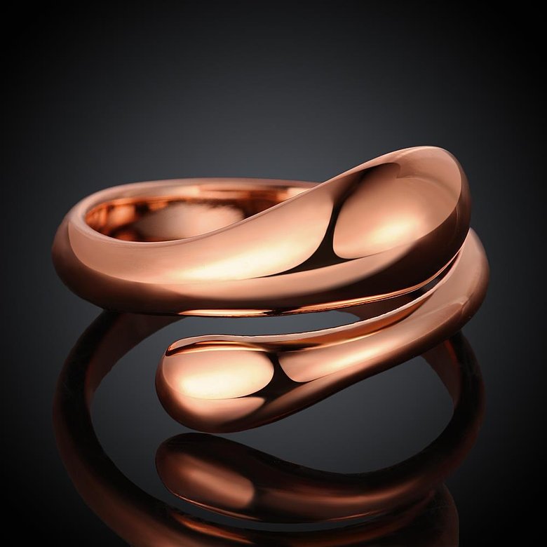 Wholesale Trendy  Vintage Exaggerated Personality Classic rose Gold Geometric Ring TGGPR207 4
