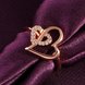 Wholesale Romantic Rose Gold Heart White CZ Ring High Quality Wedding Ring Daily Versatile Design jewelry TGGPR333 1 small