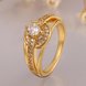 Wholesale Classic Trendy Design 24K gold Geometric White CZ Ring  Vintage Bridal ring Engagement ring jewelry TGGPR382 2 small