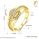 Wholesale Classic Trendy Design 24K gold Geometric White CZ Ring  Vintage Bridal ring Engagement ring jewelry TGGPR382 4 small