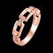 Wholesale Romantic Rose Gold Geometric White CZ Ring TGGPR494 1 small