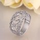 Wholesale Romantic Platinum Cross White CZ Ring TGGPR576 2 small