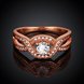 Wholesale Classic Rose Gold Round White CZ Ring TGGPR658 1 small