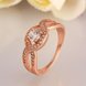 Wholesale Classic Rose Gold Round White CZ Ring TGGPR658 3 small