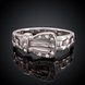 Wholesale Romantic Platinum Geometric White CZ Ring TGGPR689 1 small