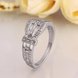 Wholesale Romantic Platinum Geometric White CZ Ring TGGPR689 3 small