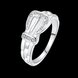 Wholesale Romantic Platinum Geometric White CZ Ring TGGPR689 4 small