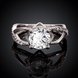 Wholesale Romantic Platinum Round White CZ Ring TGGPR701 1 small