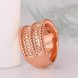 Wholesale Romantic Rose Gold Water Drop White CZ Ring TGGPR741 3 small