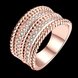 Wholesale Romantic Rose Gold Water Drop White CZ Ring TGGPR741 4 small