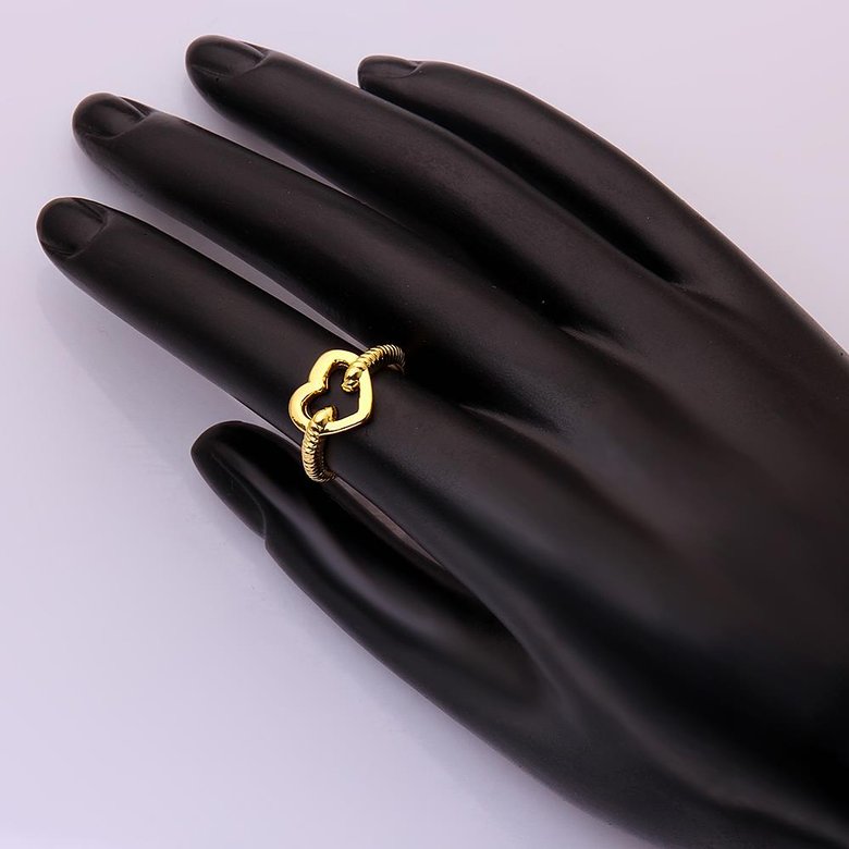 Wholesale Romantic 24K Gold Heart Ring TGGPR745 0