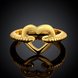 Wholesale Romantic 24K Gold Heart Ring TGGPR745 3 small