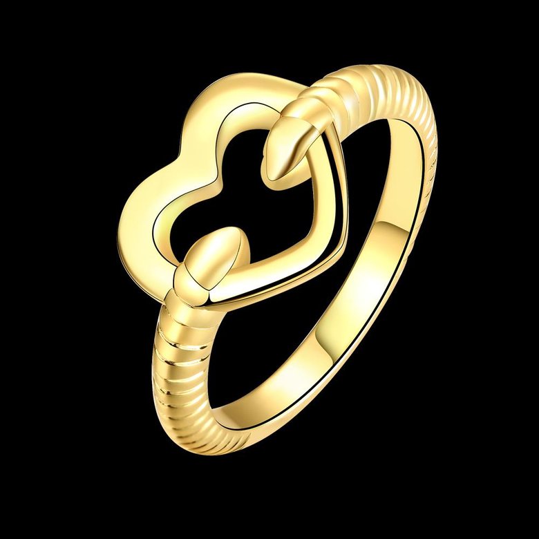 Wholesale Romantic 24K Gold Heart Ring TGGPR745 4