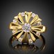 Wholesale Romantic 24K Gold Round White CZ Ring TGGPR751 1 small