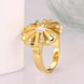 Wholesale Romantic 24K Gold Round White CZ Ring TGGPR751 2 small