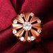 Wholesale Romantic Rose Gold Round White CZ Ring TGGPR754 2 small