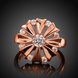 Wholesale Romantic Rose Gold Round White CZ Ring TGGPR754 3 small