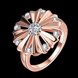 Wholesale Romantic Rose Gold Round White CZ Ring TGGPR754 4 small