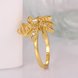 Wholesale Trendy 24K Gold Plant White CZ Ring TGGPR779 0 small
