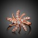 Wholesale Trendy Rose Gold Plant White CZ Ring TGGPR783 0 small