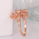 Wholesale Trendy Rose Gold Plant White CZ Ring TGGPR783 1 small