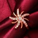 Wholesale Trendy Rose Gold Plant White CZ Ring TGGPR783 2 small