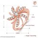 Wholesale Trendy Rose Gold Plant White CZ Ring TGGPR783 4 small
