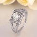 Wholesale Romantic Platinum Round White CZ Ring TGGPR854 4 small