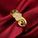 Wholesale Romantic 24K Gold Heart White CZ Ring TGGPR908 3 small