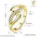 Wholesale Classic 24K Gold Geometric White CZ Ring TGGPR965 4 small