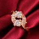 Wholesale Romantic Rose Gold Geometric White CZ Ring TGGPR1011 0 small