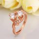 Wholesale Romantic Rose Gold Geometric White CZ Ring TGGPR1011 2 small