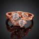 Wholesale Romantic Rose Gold Geometric White CZ Ring TGGPR1011 3 small