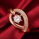 Wholesale Romantic Rose Gold Water Drop White CZ Ring TGGPR1032 2 small
