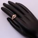 Wholesale Romantic Rose Gold Water Drop White CZ Ring TGGPR1032 3 small