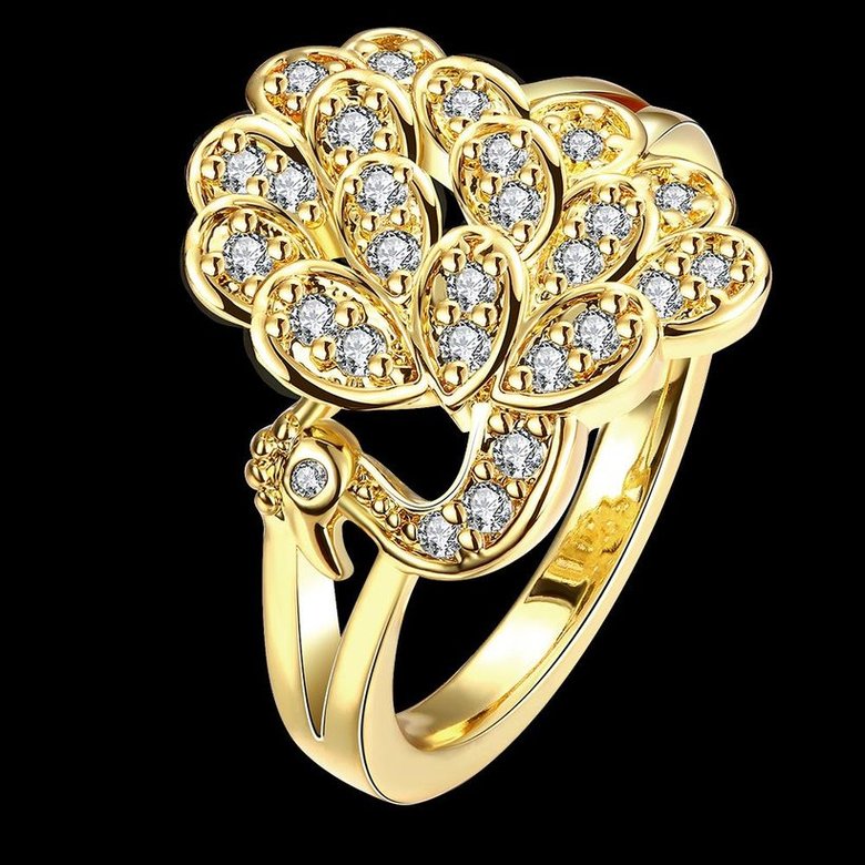 Wholesale Romantic 24K Gold Animal White CZ Ring TGGPR1044 0