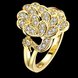 Wholesale Romantic 24K Gold Animal White CZ Ring TGGPR1044 0 small