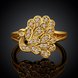 Wholesale Romantic 24K Gold Animal White CZ Ring TGGPR1044 2 small