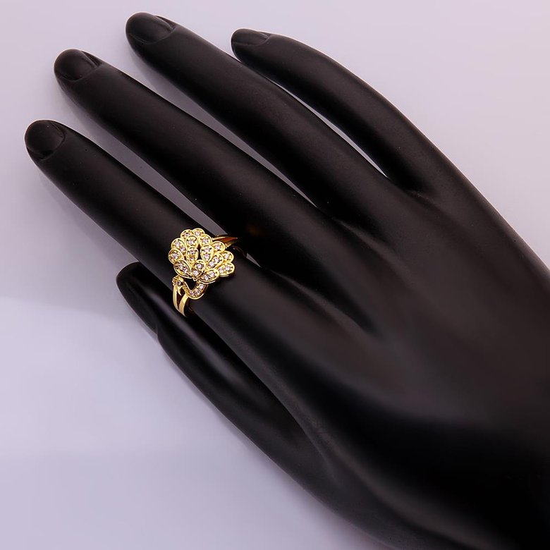 Wholesale Romantic 24K Gold Animal White CZ Ring TGGPR1044 3