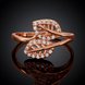 Wholesale Classic Rose Gold Plant White CZ Ring TGGPR1062 3 small