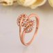 Wholesale Classic Rose Gold Plant White CZ Ring TGGPR1062 4 small