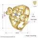 Wholesale Classic 24K Gold Heart White CZ Ring TGGPR1097 0 small